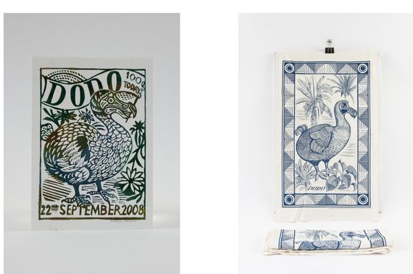 Approximately 150  Richard Bawden Tea towels and a block print