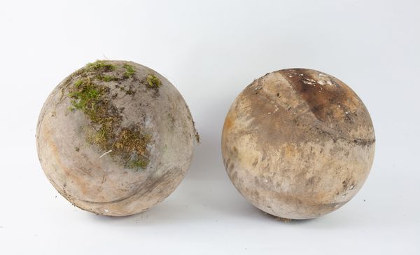 † A pair of sandstone spheres