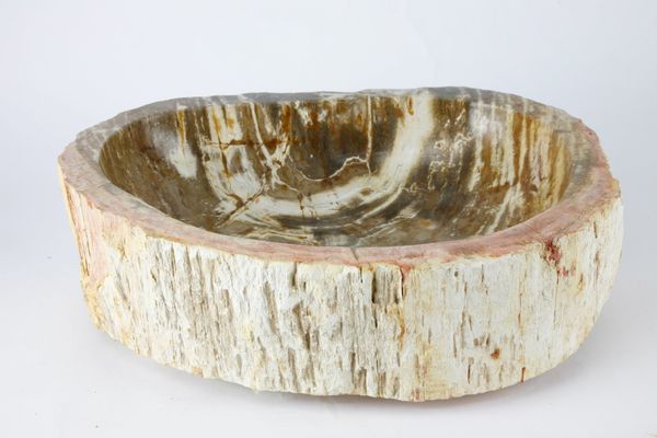 A fossilised wood basin/sink