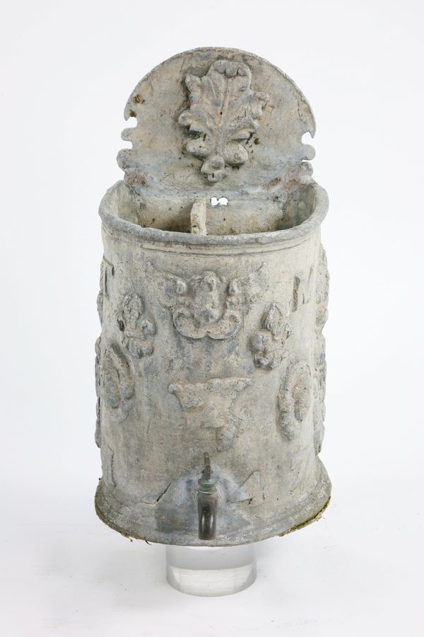 An extremely rare small Georgian lead wall cistern