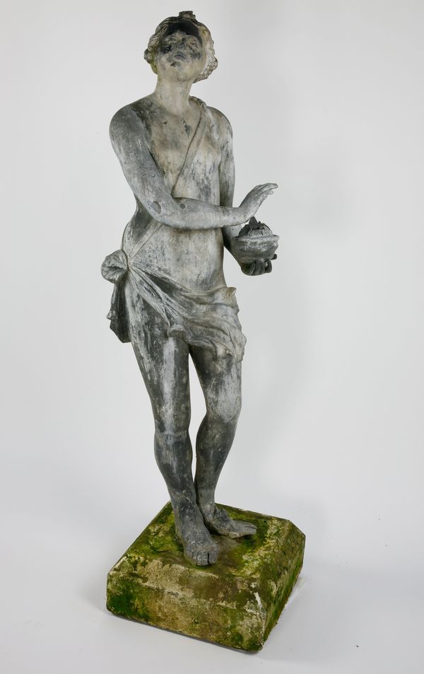 A rare allegorical lead figure