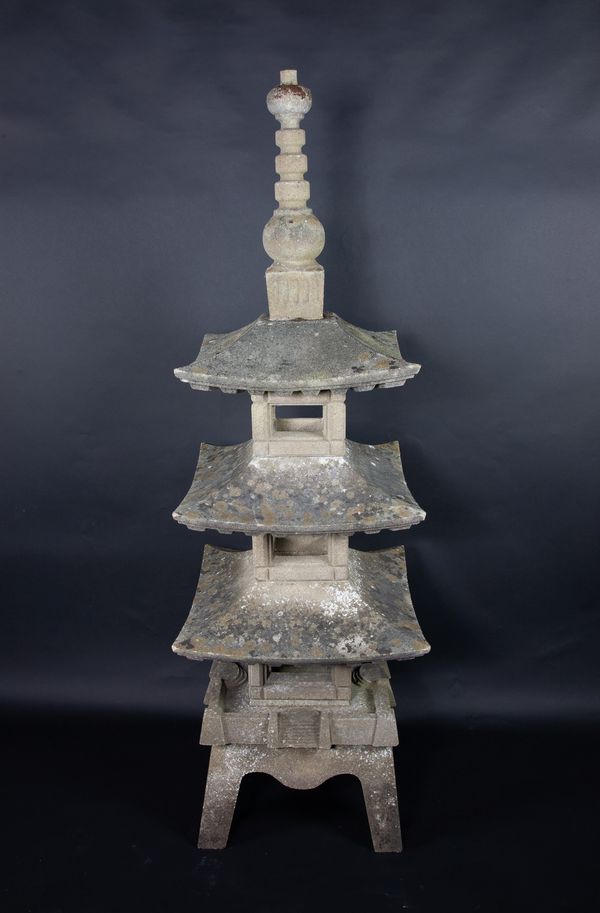 A composition stone Japanese kasuage lantern