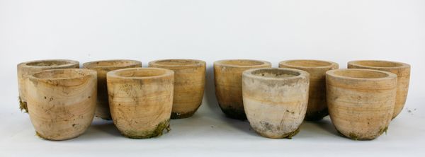 † A set of 10 sandstone Firle planters