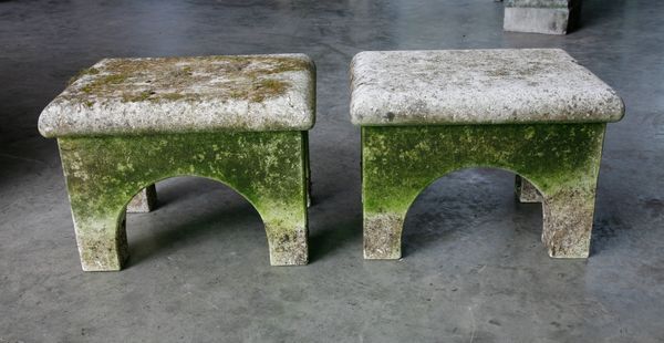 †A pair of Vicenza stone stools (daggered lot)