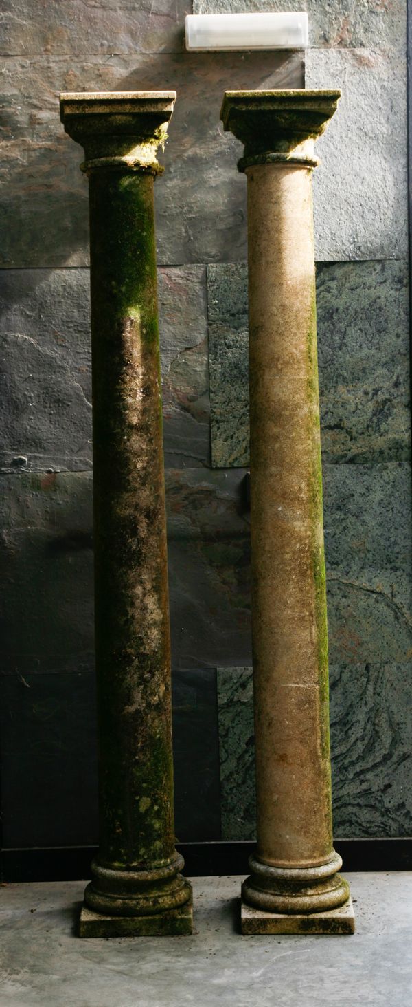 † A set of six Vicenza stone columns (daggered lot)