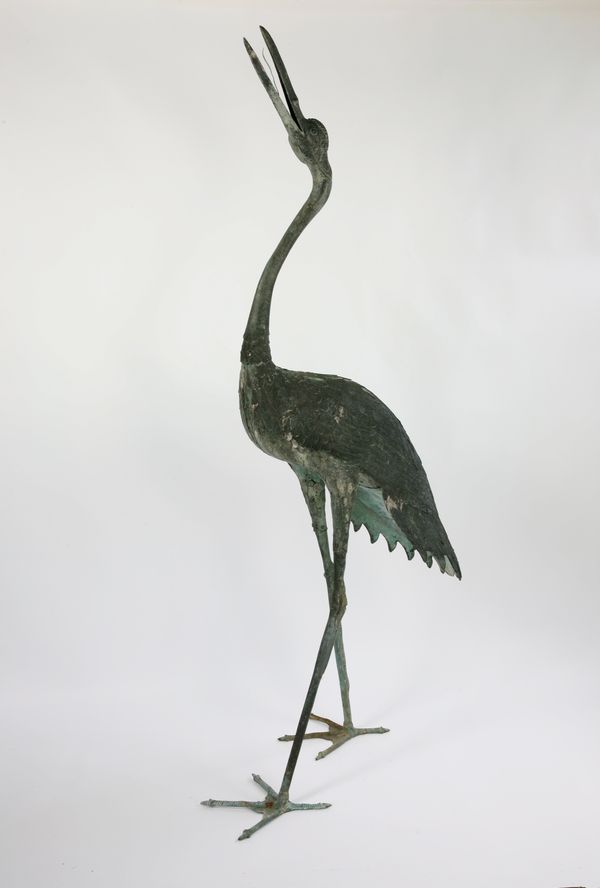 A massive bronze crane
