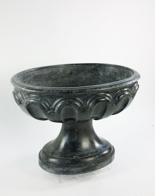 A rare Kilkenny marble cistern of oval form