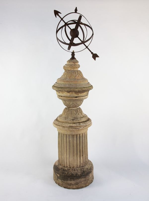 A rare Coalbrookdale terracotta pedestal