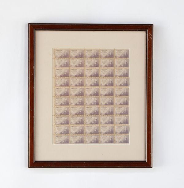 Mint block of 50 USA "three cents"